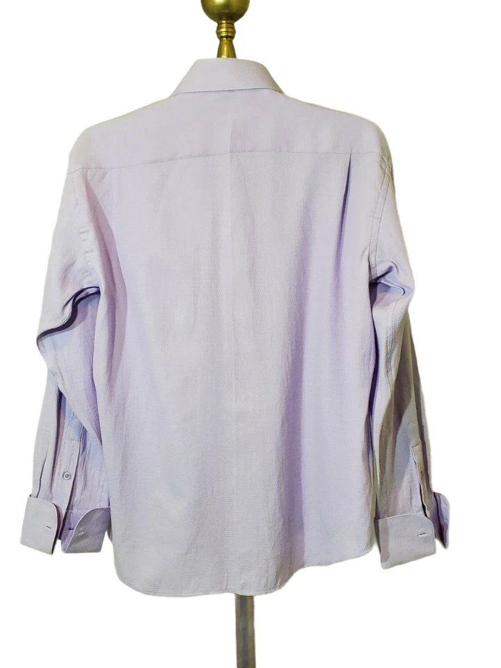 Camisa de vestir C Allen New York para hombre con botones púrpura 16,5 X 34/35 Foto 3 de 4