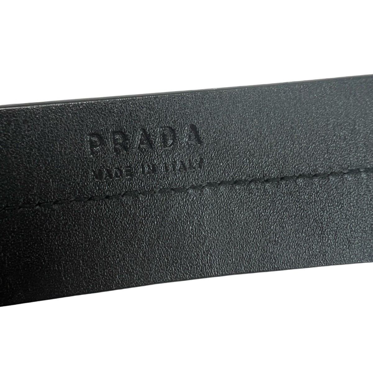 Prada Size 38/95 Belt Black Casual Metal Buckle Leather Prada Size 38/95 Belt Black Casual Metal Buckle Leather
