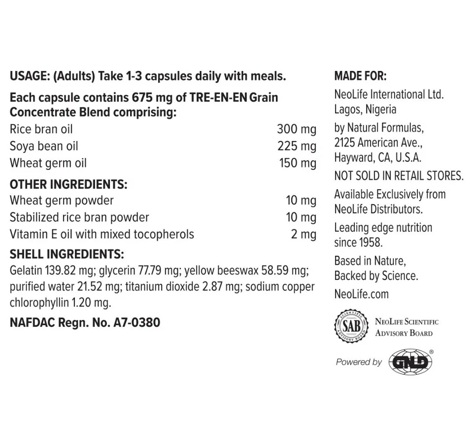 Neolife Tre-en-en 120 cápsulas. Suplemento para una vida saludable y bodyCell Foto 2 de 2