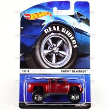 2015 Hot Wheels CHEVY SILVERADO #12 red SS - HW Heritage REAL RIDERS 1:64 CFN54