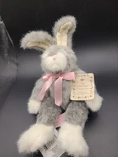 Heartcraft Russ Sundance Gray Rabbit Stuffed Plush Poseable Corduroy Ears w/tags