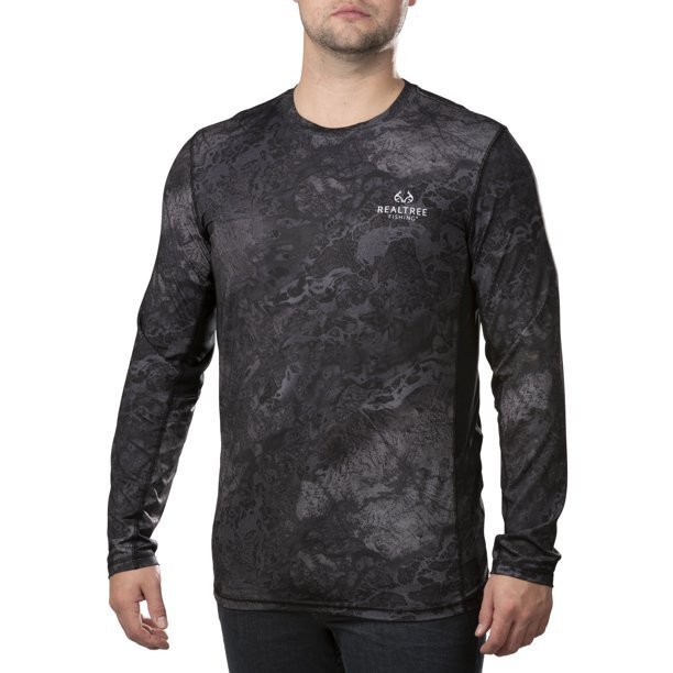 Realtree Fishing Men's LS Perf Wav3 2 X 