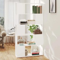 BüCherregal Raumteiler Weiß 80X24X155 Cm Holzwerkstoff Standregal