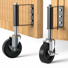HOLKIE 100mm 4 inch Gate Wheel Heavy Duty Spring Loaded Gate Wheel Swivel Gate
