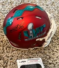 GEORGE KARLAFTIS SIGNED FOOTBALL MINI HELMET KANSAS CITY CHIEFS SUPER BOWL JSA