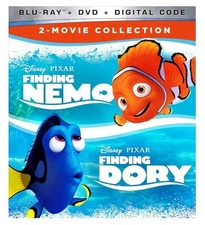 Finding Nemo & Finding Dora 2-Movie Collection (Blu-ray + Digital) New !!