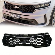 For 2021 2022 2023 Kia Sorento Front Bumper Upper Grille Grill Chrome Black For 2021 2022 2023 Kia Sorento Front Bumper Upper Grille Grill Chrome Black