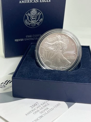 2007 American Eagle One Ounce Silver Proof Coin West Point Mint OGP & COA skuc