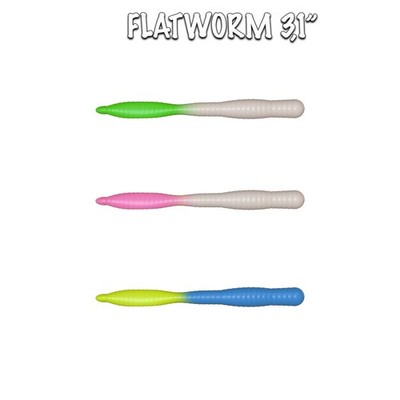Fresh Lures FlatWorm 3,1'' Area Forellenwurm Weichköder - Monocolor Floating...