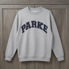 Grey/Navy PARKE Mockneck Sweatshirt Womens Size L/XL BNWT