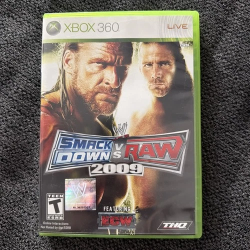 WWE SmackDown vs. Raw 2009 Featuring ECW (Microsoft Xbox 360, 2008) CIB Complete