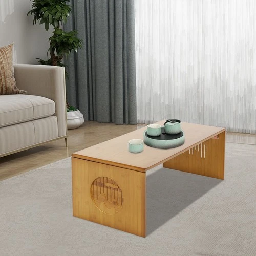 Tawny Foldable Floor Table Bamboo Folding Coffee Table Without Assembly 13.22lbs - Image 4 of 4