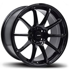 Avid1 Av27 18x8.5 5x114.3 35 Gloss Black Wheels4 73.1 18 Inch Rims