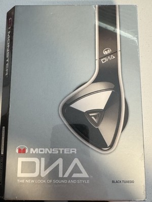 Monster DNA On-Ear Headphones Black/Silver 3.5mm On-Cable Mic Foldable Controls