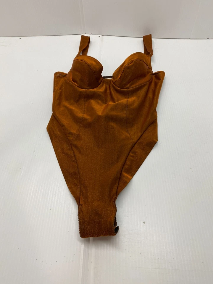 Vintage Victoria Secret String Teddy Bodysuit 34A Lace Lingerie Thong Copper - Image 4 of 4