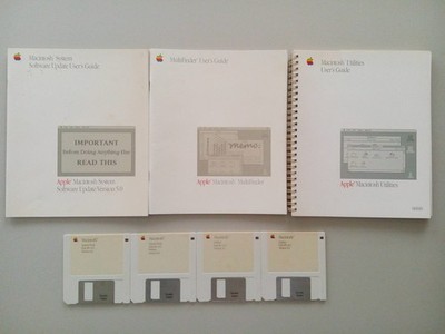 Macintosh System Software 5.0, 1987, English - Manuals and Disks