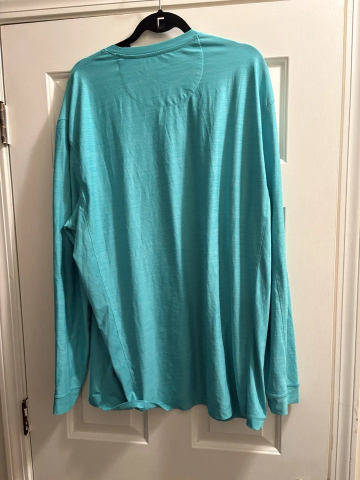 Greg Norman Play Dry Golf Long Sleeve Shirt XXL Teal Men’s - Image 2 of 4