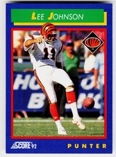 Lee Johnson, 1992 Score, #83, Cincinnati Bengals,
