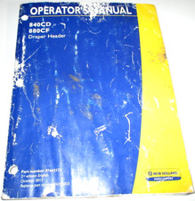 New Holland 840CD 880CF Draper Header Operators Owners Manual 10/12 NH ORIGINAL!