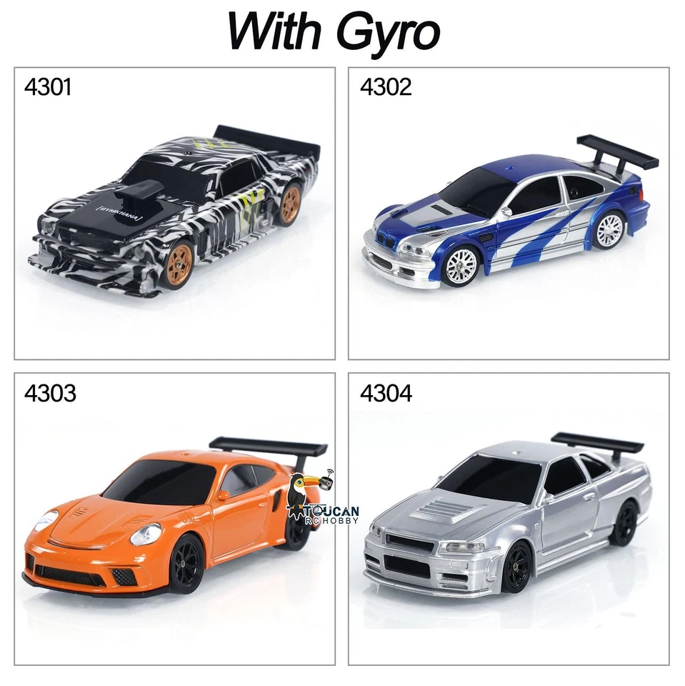 1/43 Remote Control Ready to Run 4WD RC Mini Drift Racing Car 15KM/H With GYRO - Image 2 of 4