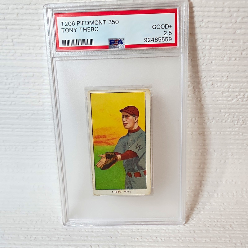 T206 Piedmont 350 Tony Thebo Baseball Tobacco Card PSA 2.5 Good+