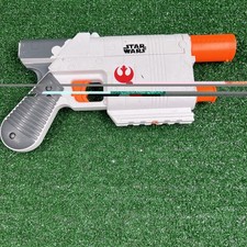 2015 Nerf Star Wars Episode VII Rey's Jakku Blaster Nerf Gun White NO DARTS