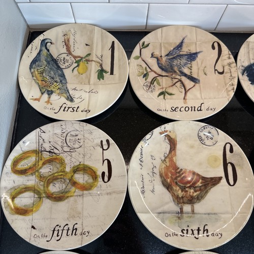 "Platos Williams-Sonoma 12 días de Navidad en caja de batería - 8-3/4"" - caja abierta nueva" - Imagen 8 de 19