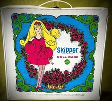 Vintage 1969 Mattel Skipper Doll Pink Storage Case  4966 Size 11  X 10  x2.5  