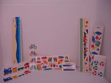 Vintage 90's Beach, Train, Boat, Bicycle, School and Sports Stickers