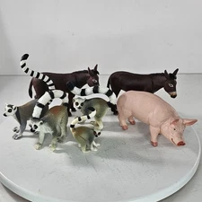 Realistic Animal Figures Donkey Lemur Family Pig Boar Safari Ltd K&Mint