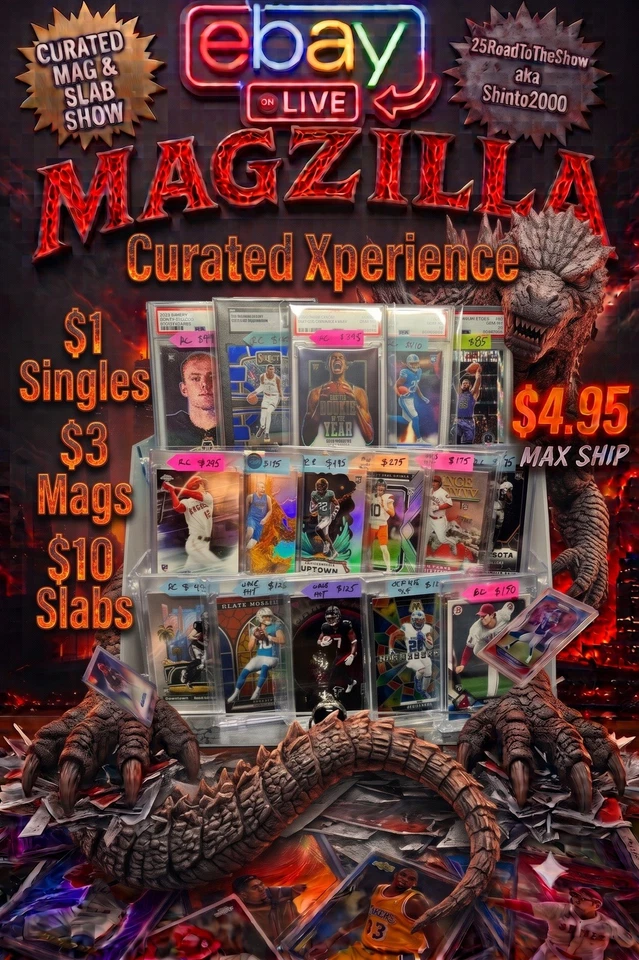 🔥CURATED MAGZILLA HEAT🔥 - $1 $3 $10 Start Singles - SUN 8/9 10pm