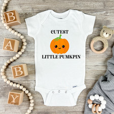 Halloween Baby Onesie "Cutest Little Pumpkin" - Choose Size