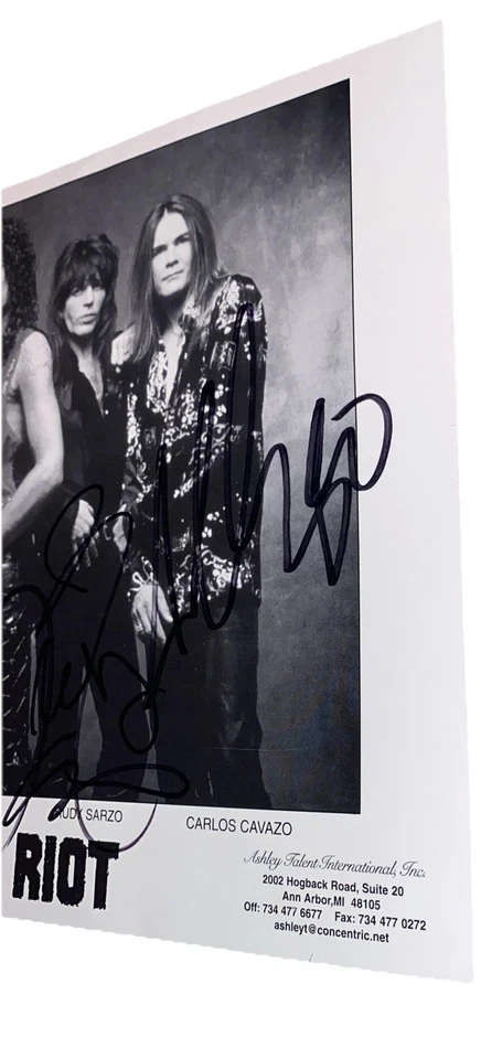 QUIET RIOT , 1987 Band Photo Signed By DUBROW, BANALI , SARZO, And CAVAZO, 8x10 - Image 3 of 4