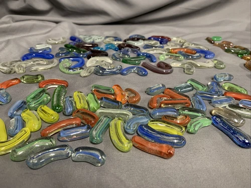 Glass Art Craft Pieces 45+ Boomerang Curved 55+ Small Multicolor 25+ Solid - Picture 12 of 17