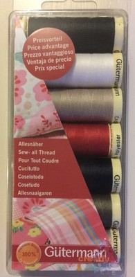 Gutermann SEW ALL Fadenset 100m Rollen x 7 verschiedene Farben