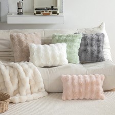 NEW Plush Velvet Plain Cushion Cover Soft Throw Pillow Case Sofa Home Decor US