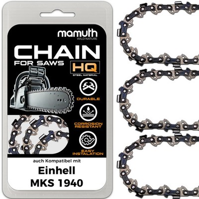 3x Sägekette Kettensäge 40cm 1,3mm 3/8'' 55 TG für Einhell MKS 1940