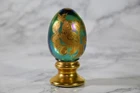 Fenton Iridescent Carnival Glass Gold Encrusted Egg Limited Edition 930/1500