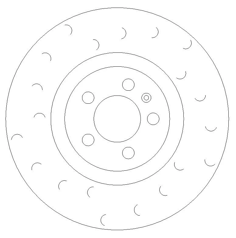 VW Polo 1.8 GTI 2014-2017 Front C-Hook Brake Discs with Brake Pads - Image 2 of 4