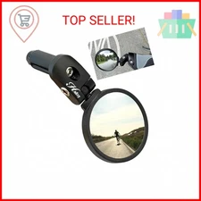 Hafny Bar End Bike / Bicycle Mirror, Stainless Steel Lens , Safe Adjustable Rear