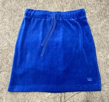 Juicy Couture Skirt Women s Size XS Blue Velour Y2K Draw String