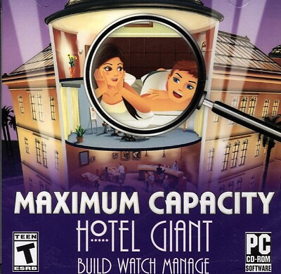 Pc Cd Rom Maximum Capacity Hotel Giant Video Game Build Watch Manage Simulate Ebay