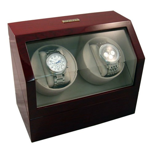 Heiden Battery Powered Dual Watch Winder Box Cherry HD010 eBay