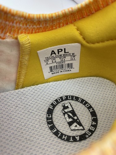 APL Techloom Wave Sneakers Women 8 Orange Athletic Running Sports Travel Comfort - Picture 3 of 8
