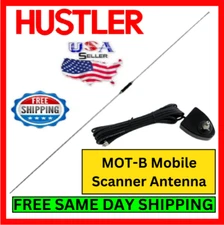 Hustler MOT-B Mobile Scanner Antenna For Radio Base Station Portable BNC Connect
