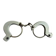 Western Childs Metal Handcuffs keyless spring release VINTAGE 1960's