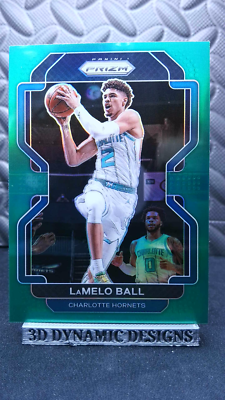 2021-22 Prizm Lamelo Ball GREEN PRIZM No 185 Charlotte Hornets 