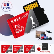 Micro SD Card Memory Card 128GB 256GB 1TB TF Card High Speed with Free Adapter