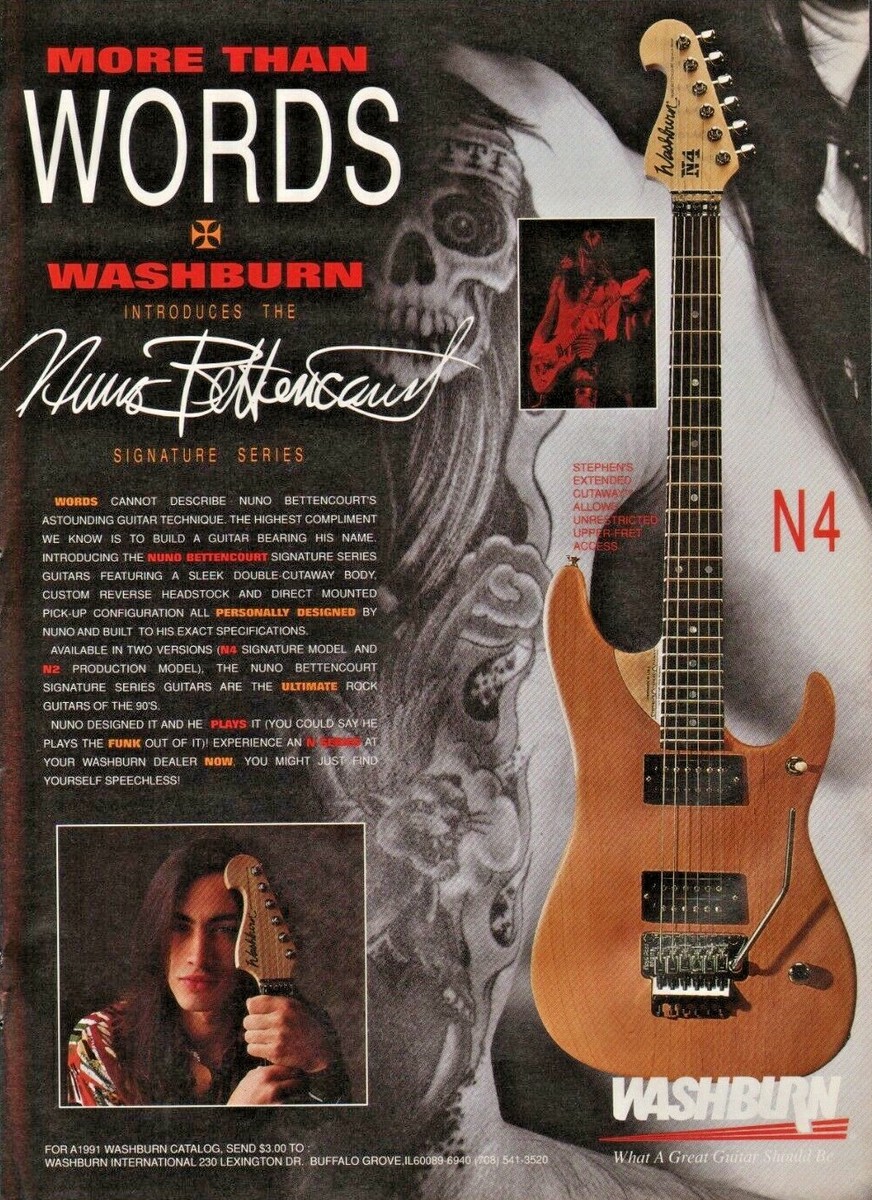 1991 Washburn Nuno Bettencourt N4 Signature Series Guitar