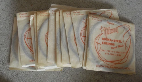 Lot of 14 Vintage Gibson Mona Steel Guitar Strings B or Second Nylon NIP 